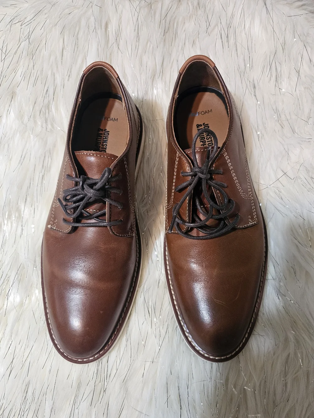 Johnston & Murphy Men's Brown Leather Derby Shoes